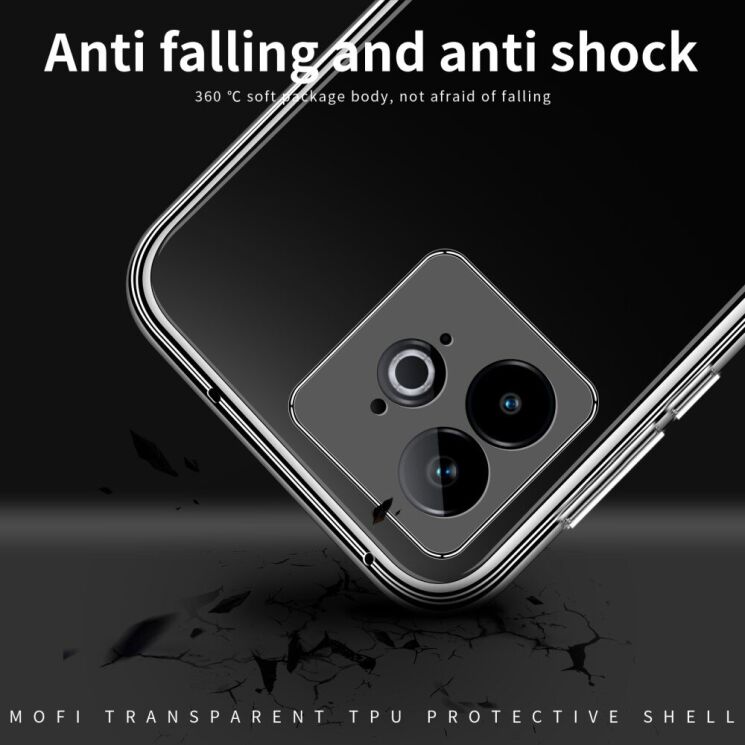 Силиконовый (TPU) чехол MOFI Thin Guard для Realme GT 7 Pro - Transparent: фото 9 из 10