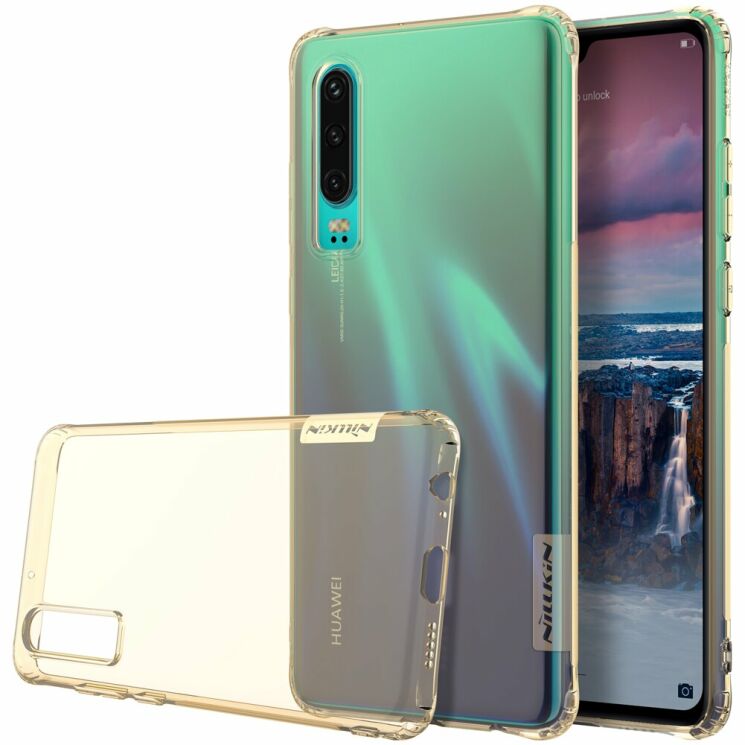 Силіконовий (TPU) чохол NILLKIN Nature для Huawei P30 - Gold: фото 1 з 15