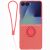 Силиконовый (TPU) чехол с кольцом Deexe Color Shell (FF) для Samsung Galaxy Flip 8 - Red: фото 1 из 5