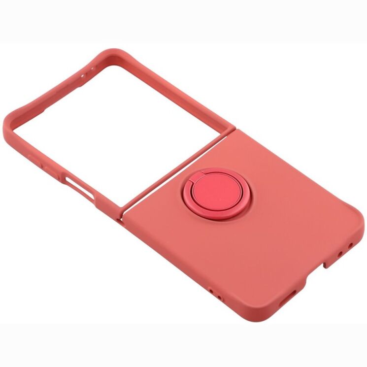 Силиконовый (TPU) чехол с кольцом Deexe Color Shell (FF) для Samsung Galaxy Flip 8 - Red: фото 4 из 5