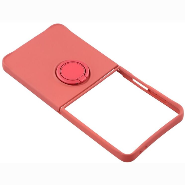 Силиконовый (TPU) чехол с кольцом Deexe Color Shell (FF) для Samsung Galaxy Flip 8 - Red: фото 5 из 5