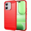 Силіконовий (TPU) чохол UniCase Carbon для Honor 600 Lite - Red (411806R)