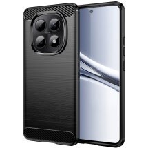 Силиконовый (TPU) чехол UniCase Carbon для Xiaomi Redmi Note 15 5G / Poco M8 5G - Black: фото 1 из 8