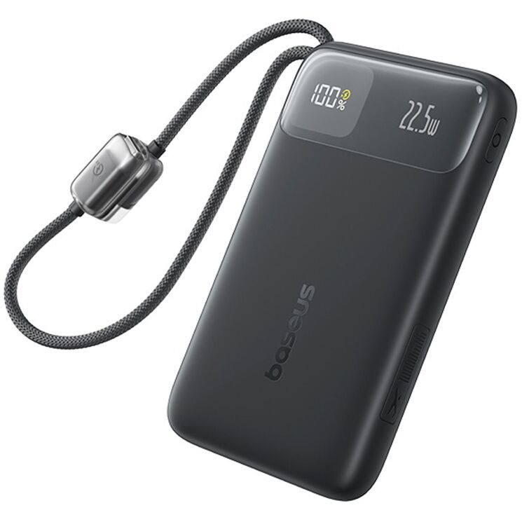 Внешний аккумулятор Baseus EnerFill FC11 22.5W + кабель Type-C (10000mAh) E0027R - Black (995804B) Внешний аккумулятор Baseus EnerFill FC11 22.5W + кабель Type-C (10000mAh) E0027R - Black: фото 1 из 21
