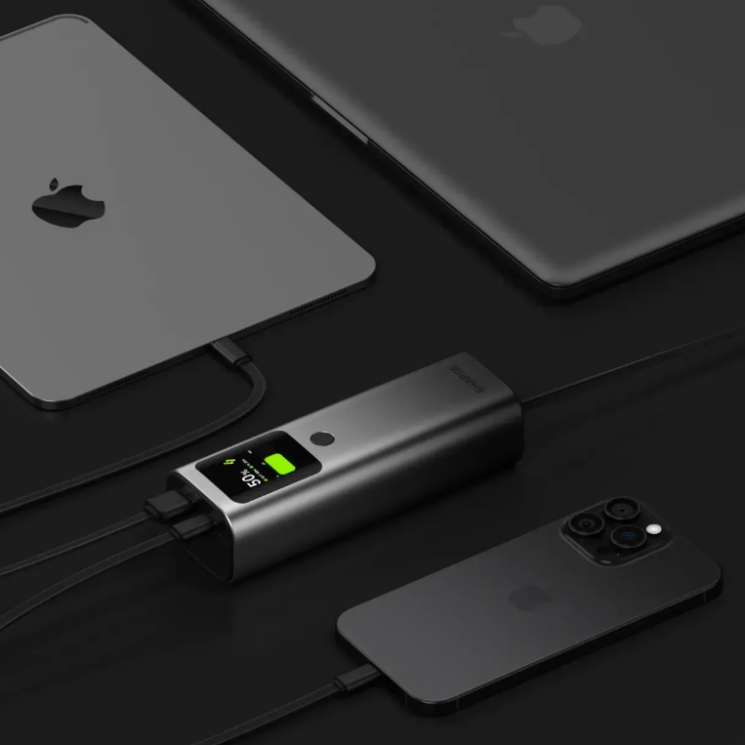Внешний аккумулятор Sharge Retractable 165 165W (20000mAh) + кабель Type-C - Black: фото 7 из 19