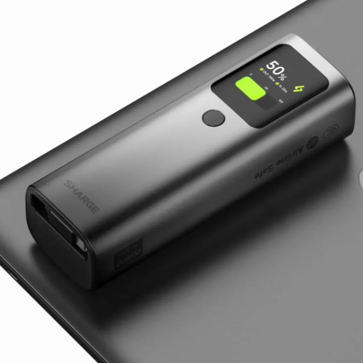 Внешний аккумулятор Sharge Retractable 165 165W (20000mAh) + кабель Type-C - Black: фото 6 из 19