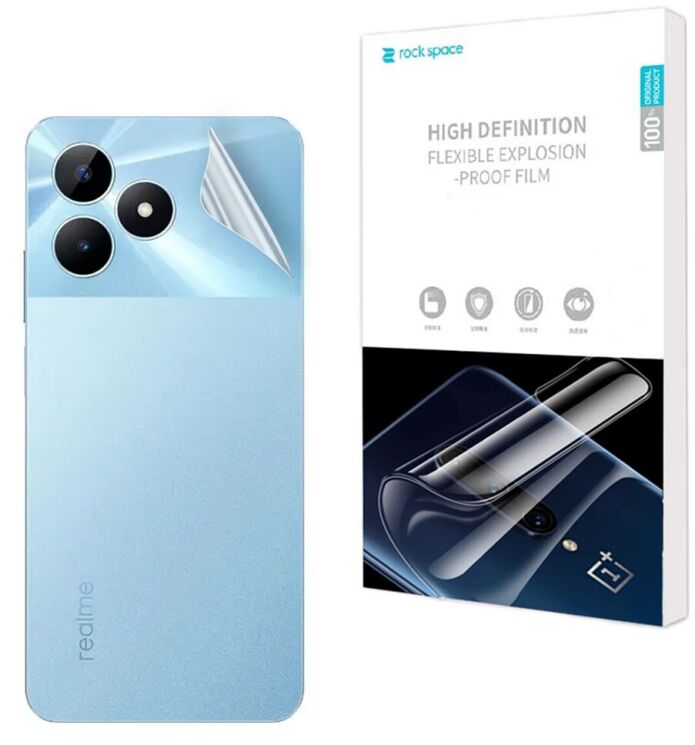 Захисна плівка на задню панель RockSpace Explosion-Proof SuperClear для Realme Note 50: фото 1 з 9