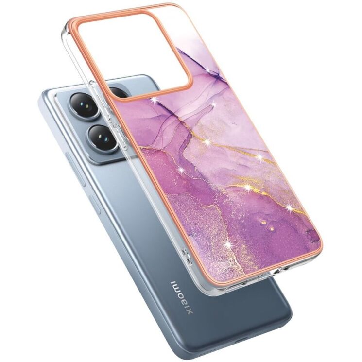 Захисний чохол Deexe Marble Case для Xiaomi 14T Pro - Light Purple: фото 2 из 6
