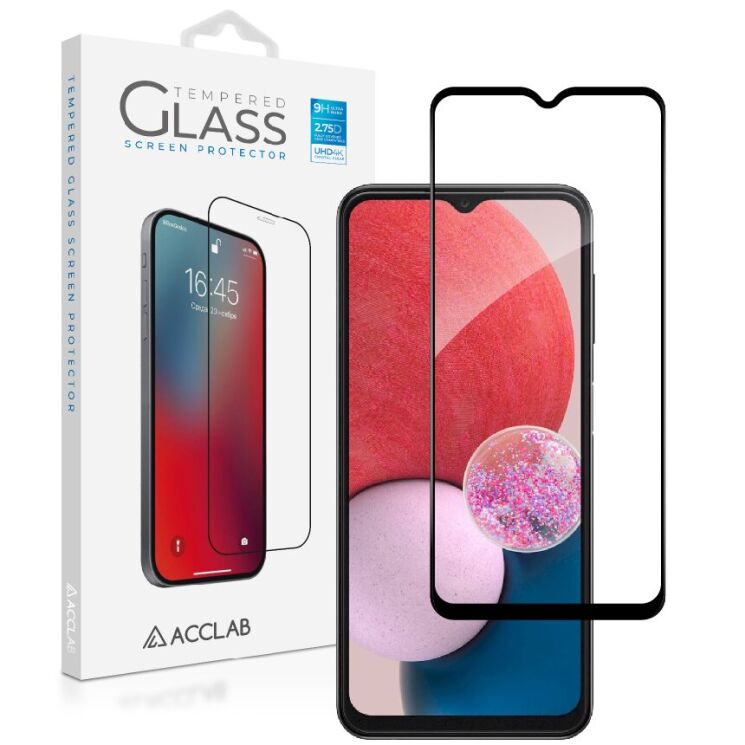 Защитное стекло ACCLAB Full Glue для Samsung Galaxy A13 (А135) - Black: фото 1 из 7