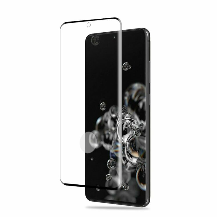 Защитное стекло AMORUS 3D Full Glue для Samsung Galaxy S20 Ultra (G988) - Black: фото 2 из 6
