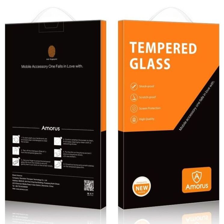Захисне скло AMORUS Full Glue Tempered Glass для Samsung Galaxy A06 (A065) - Black: фото 9 з 9