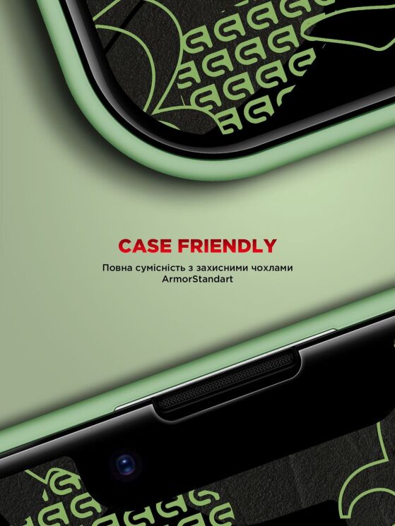 Захисне скло ArmorStandart Corning Black Icon для iPhone 13 / 13 Pro / 14 / 16e - Black: фото 7 з 11