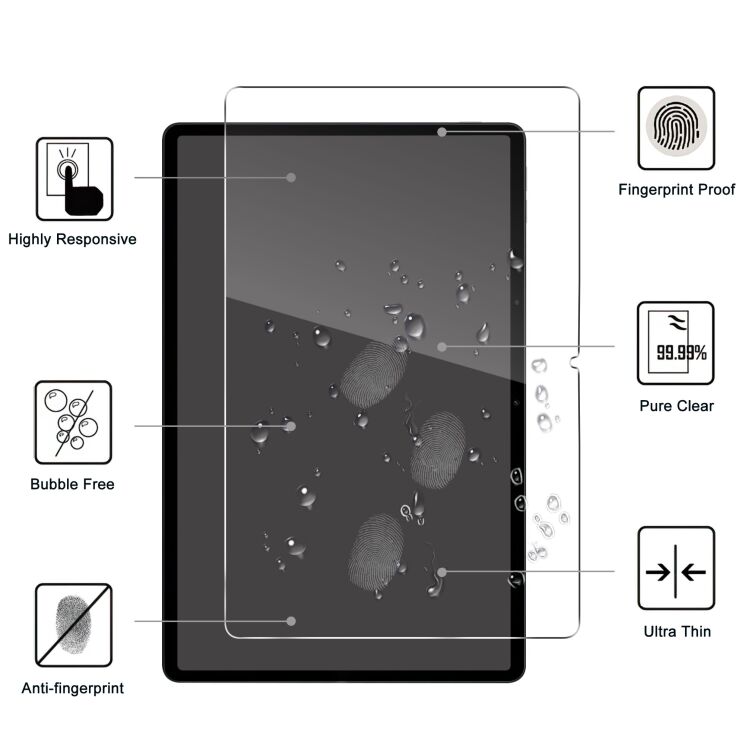 Захисне скло Deexe Clear Glass для OPPO Pad SE: фото 2 з 4