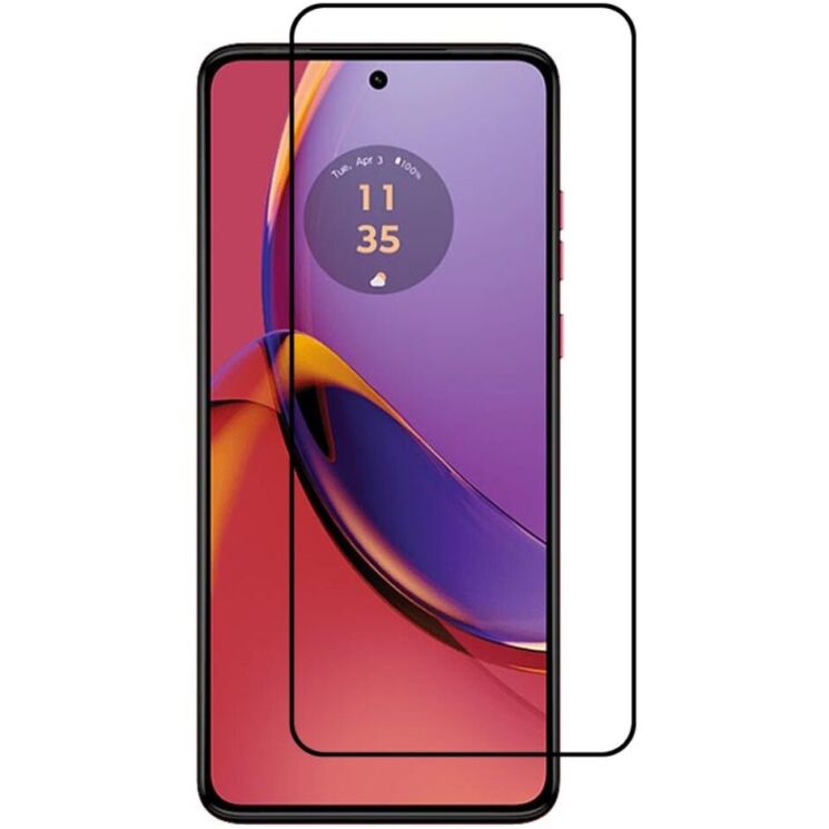 Захисне скло Deexe Full Glue Coverage для Motorola Moto G84 - Black: фото 1 з 6