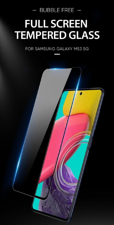 Защитное стекло DUX DUCIS Full Glue для Samsung Galaxy M53 (M536) - Black: фото 2 из 12
