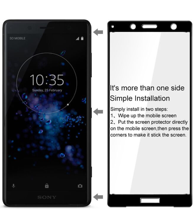 Защитное стекло IMAK Full Protect для Sony Xperia XZ2 Compact - White: фото 7 из 7