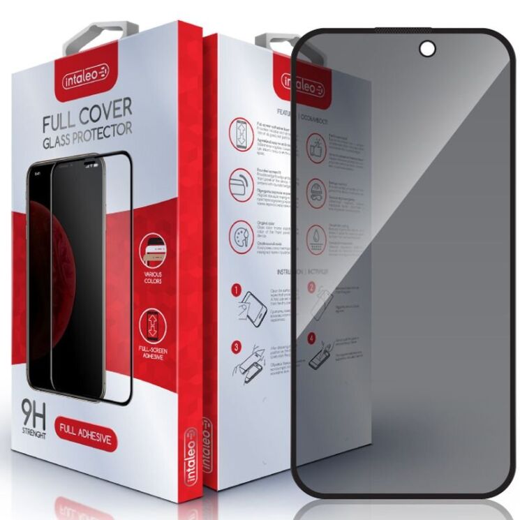 Защитное стекло Intaleo Privacy для Apple iPhone 14 Pro - Black: фото 1 из 10