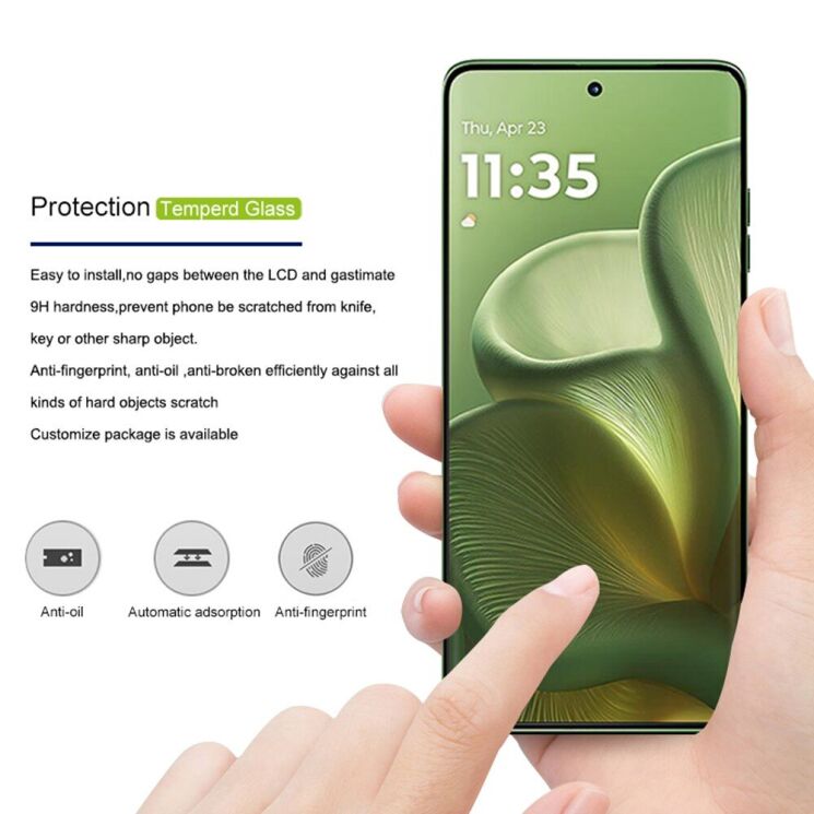 Защитное стекло MOCOLO 3D Curved Full Size для Motorola Edge 50 / 50 Pro / 60 / 60 Pro / 60 Fusion - Black: фото 3 из 8