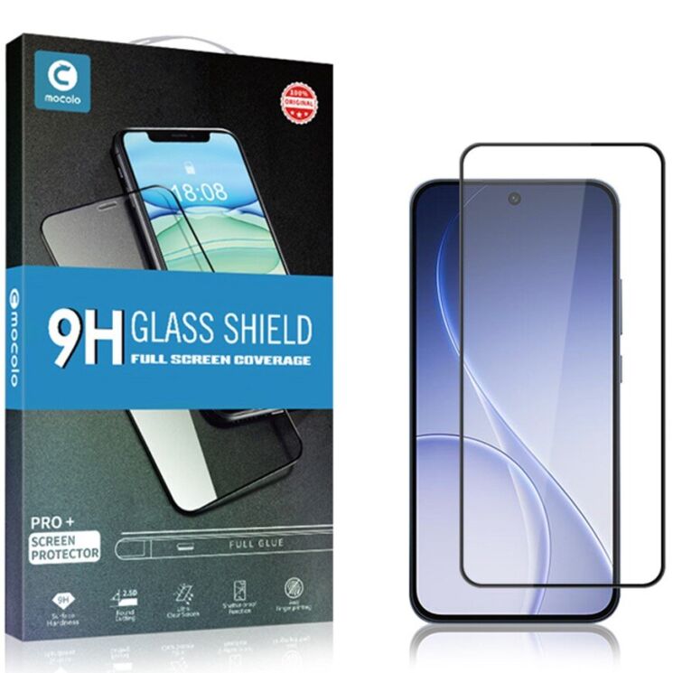 Захисне скло MOCOLO Full Glue Cover для Reno 15 F/FS / Reno 14 F/FS / Reno 13 - Black: фото 4 з 10
