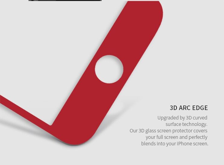 Захисне скло NILLKIN 3D AP + Pro для Apple iPhone 7 / iPhone 8 - Black: фото 8 з 26