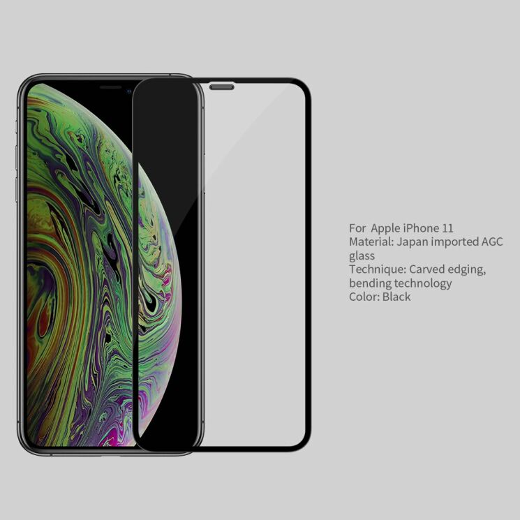 Захисне скло NILLKIN 3D CP+ MAX для Apple iPhone 11 / iPhone XR - Black: фото 3 з 10