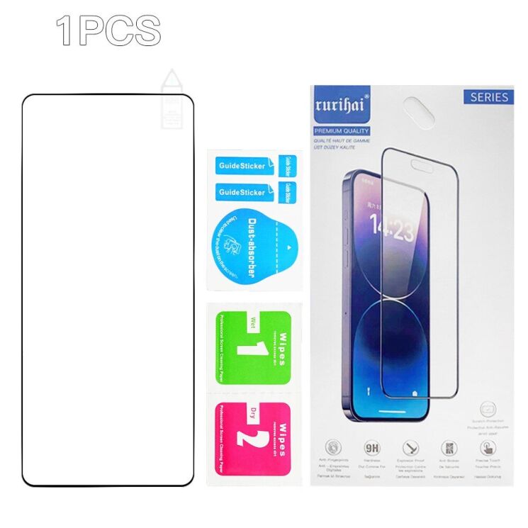 Защитное стекло RURIHAI Side Glue для Xiaomi Poco M7 Pro - Black: фото 7 из 7
