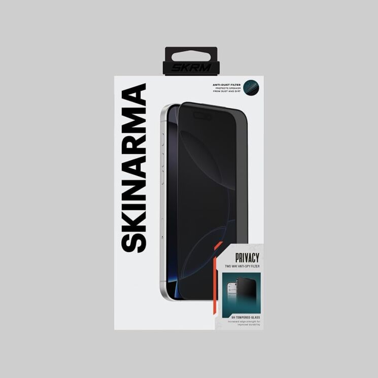 Защитное стекло SKINARMA Privacy Tempered Glass для iPhone 17 Pro (SK-2025IPP6.3-PRIVACY) - Black: фото 5 из 5