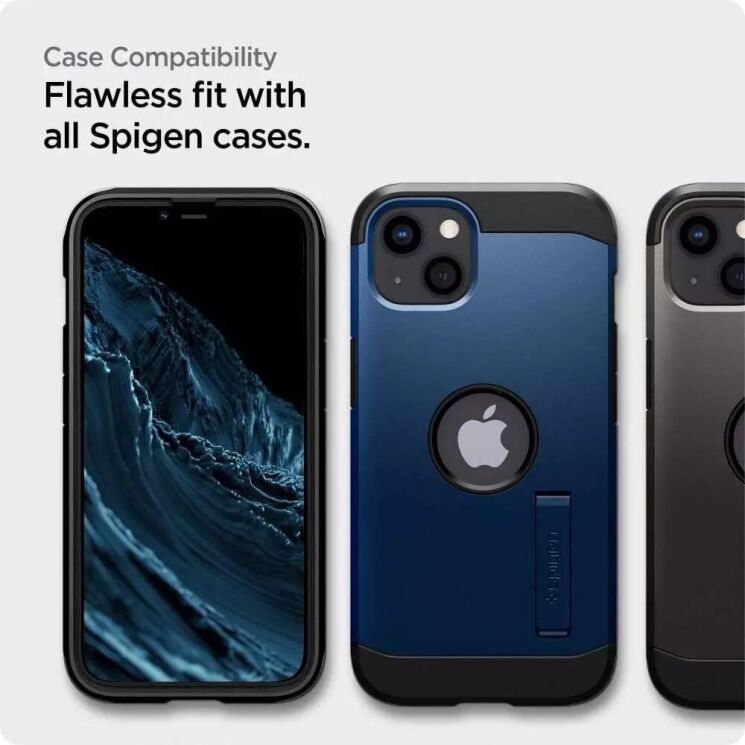 Защитное стекло Spigen (SGP) Screen Protector AlignMaster GLAS.tR для Apple iPhone 13 / 13 Pro / 14 / 16e - Black: фото 7 из 8