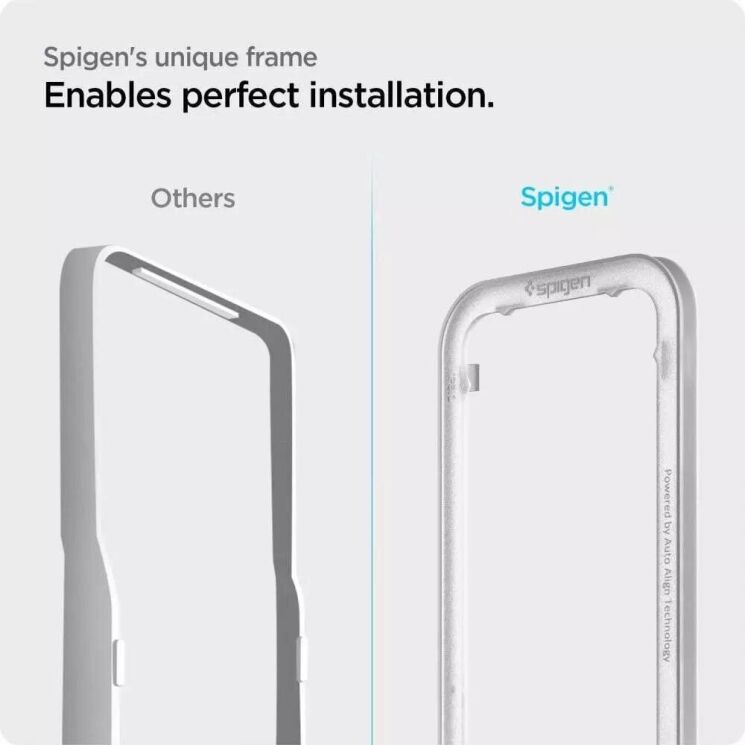 Захисне скло Spigen (SGP) Screen Protector AlignMaster GLAS.tR для Apple iPhone 13 / 13 Pro - Black: фото 5 з 8