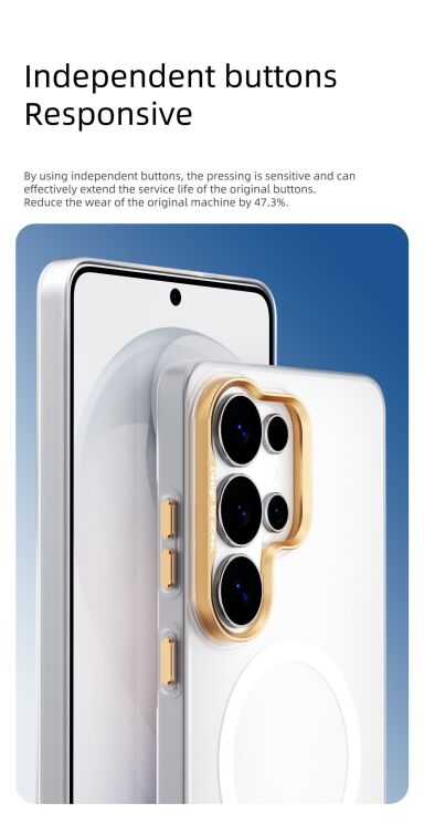 Защитный чехол ABEEL Aero Mag для Samsung Galaxy S26 (S942) - White: фото 5 из 6