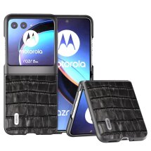 Защитный чехол ABEEL Croco Skin для Motorola Razr 40 Ultra - Black: фото 1 из 5