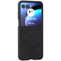 Защитный чехол ABEEL Leather Case для Motorola Razr 50 - Black: фото 1 из 6