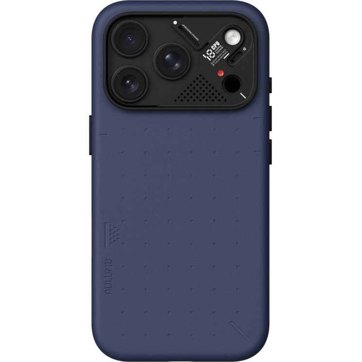 Захисний чохол AULUMU Particle Vegan Leather Case для iPhone 18 Pro / 17 Pro - Dark Blue: фото 1 з 7