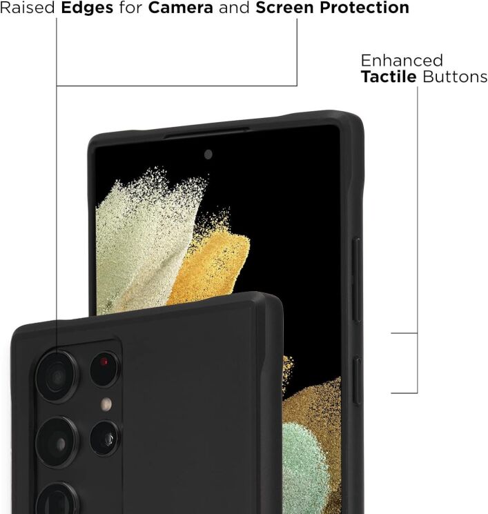Защитный чехол Case-Mate Tough для Samsung Galaxy S22 Ultra (S908) - Black: фото 7 из 8