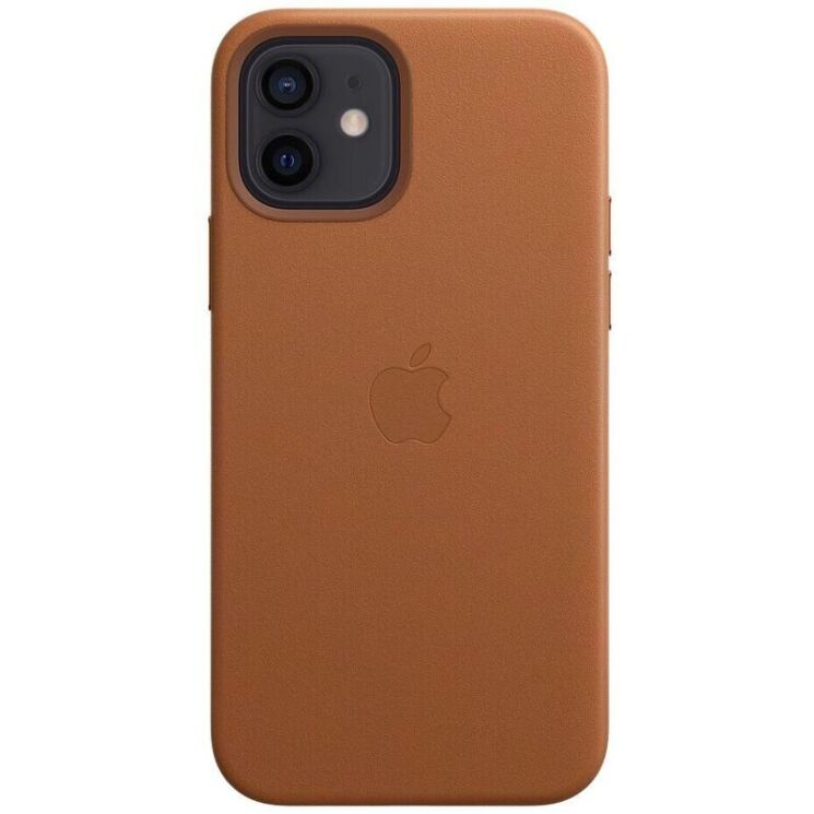 Защитный чехол Copiex Leather Case with MagSafe для Apple iPhone 12 / iPhone 12 Pro - Saddle Brown: фото 5 из 6