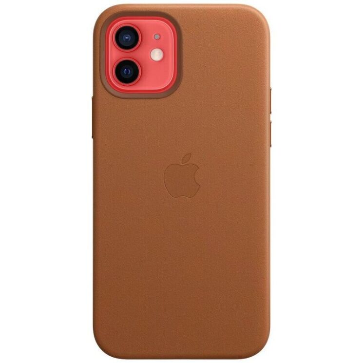 Защитный чехол Copiex Leather Case with MagSafe для Apple iPhone 12 / iPhone 12 Pro - Saddle Brown: фото 2 из 6
