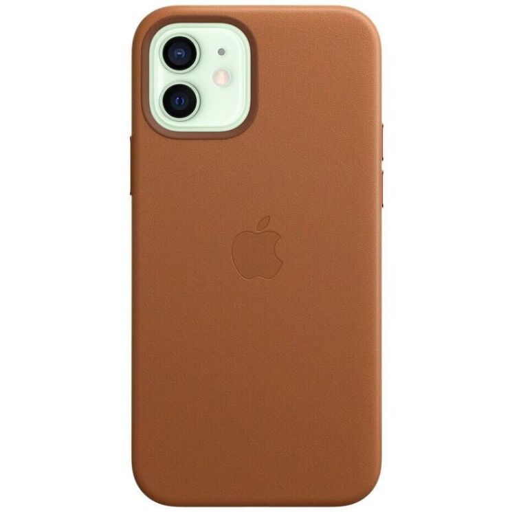 Защитный чехол Copiex Leather Case with MagSafe для Apple iPhone 12 / iPhone 12 Pro - Saddle Brown: фото 3 из 6