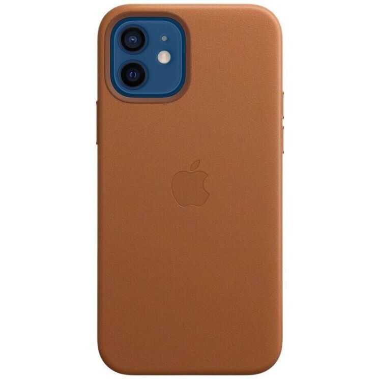 Защитный чехол Copiex Leather Case with MagSafe для Apple iPhone 12 / iPhone 12 Pro - Saddle Brown: фото 4 из 6