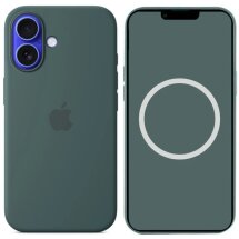 Защитный чехол Copiex Silicone Case with MagSafe для Apple iPhone 16 - Lake Green: фото 1 из 3