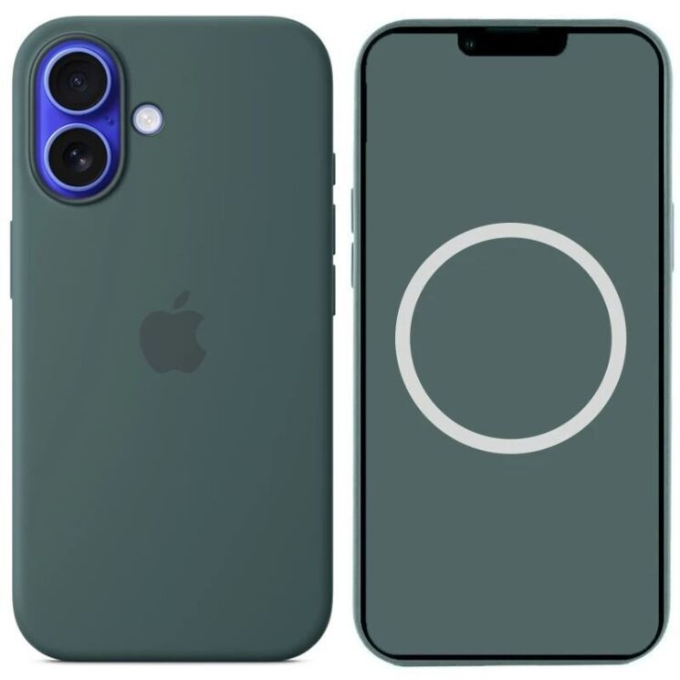 Защитный чехол Copiex Silicone Case with MagSafe для Apple iPhone 16 - Lake Green: фото 1 из 3