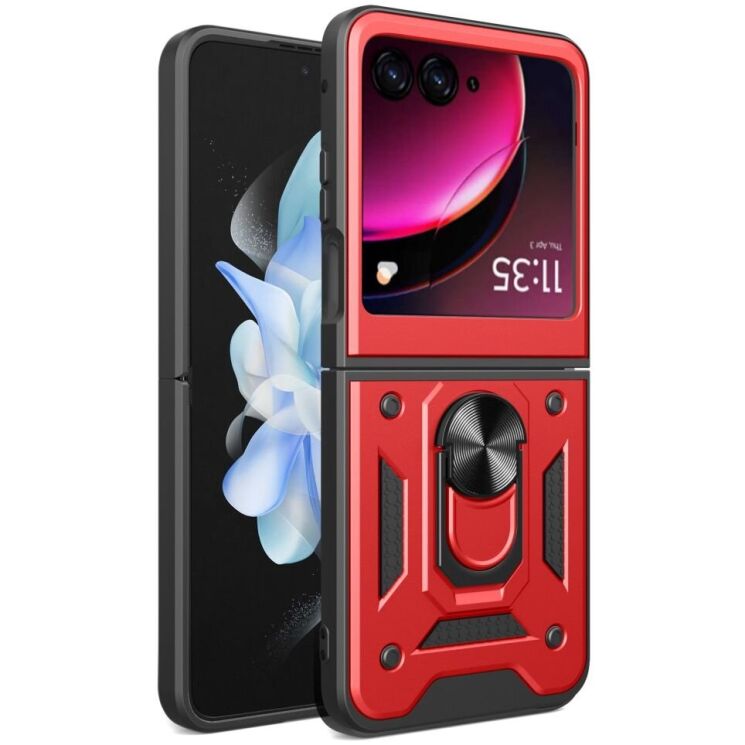 Защитный чехол Deexe Armor Case (FF) для Motorola Razr 40 Ultra - Red: фото 1 из 8