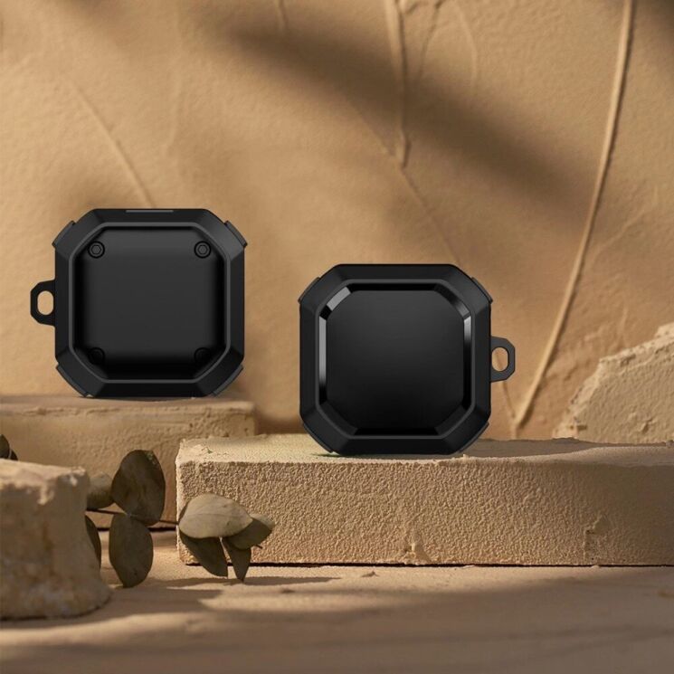 Захисний чохол Deexe Armor Cover для Samsung Galaxy Buds Live / Buds Pro / Buds 2 / Buds 2 Pro / Buds FE - Black: фото 1 з 8
