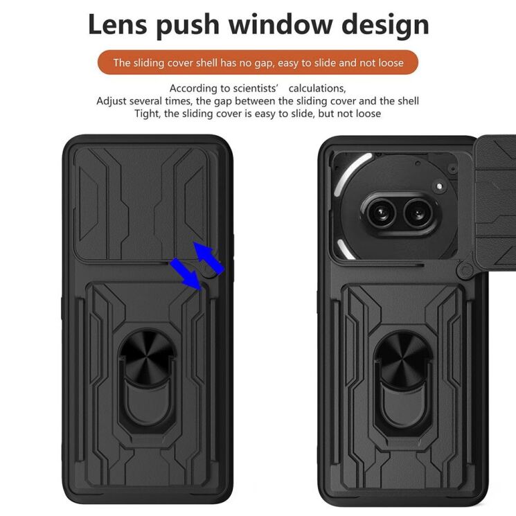 Защитный чехол Deexe Armor Slider для Nothing Phone (2a) - Black: фото 2 из 8