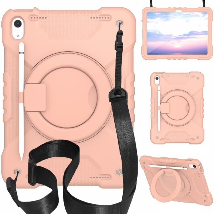 Защитный чехол Deexe Battle Case для Apple iPad 10.9 (2022) / iPad 11 (2025) - Rose Gold: фото 1 из 11