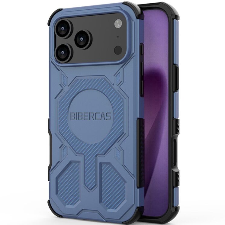 Захисний чохол Deexe Bibercas J-16 Series для iPhone 18 Pro Max / 17 Pro Max - Blue: фото 1 з 7