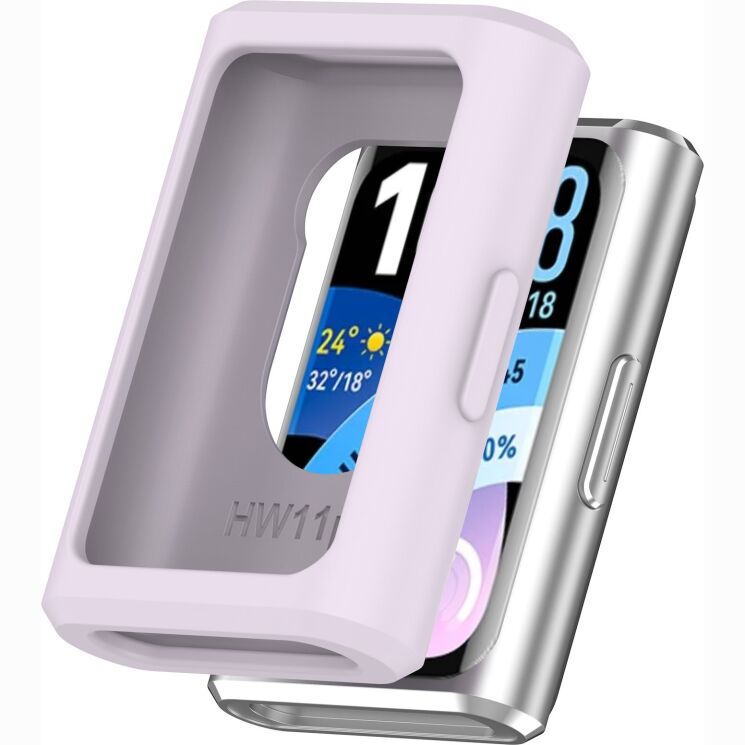 Защитный чехол Deexe Color Frame для Huawei Band 11 Pro - Light Purple: фото 1 из 8