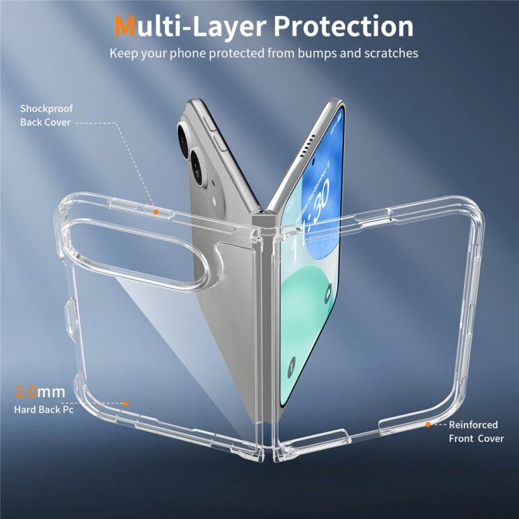 Защитный чехол Deexe Crystal Hybrid (FF) для iPhone Duo - Transparent: фото 3 из 7