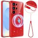 Защитный чехол Deexe Glitter Case with MagSafe для Samsung Galaxy S26 Ultra (S948) - Red (406271R). Фото 1 из 7