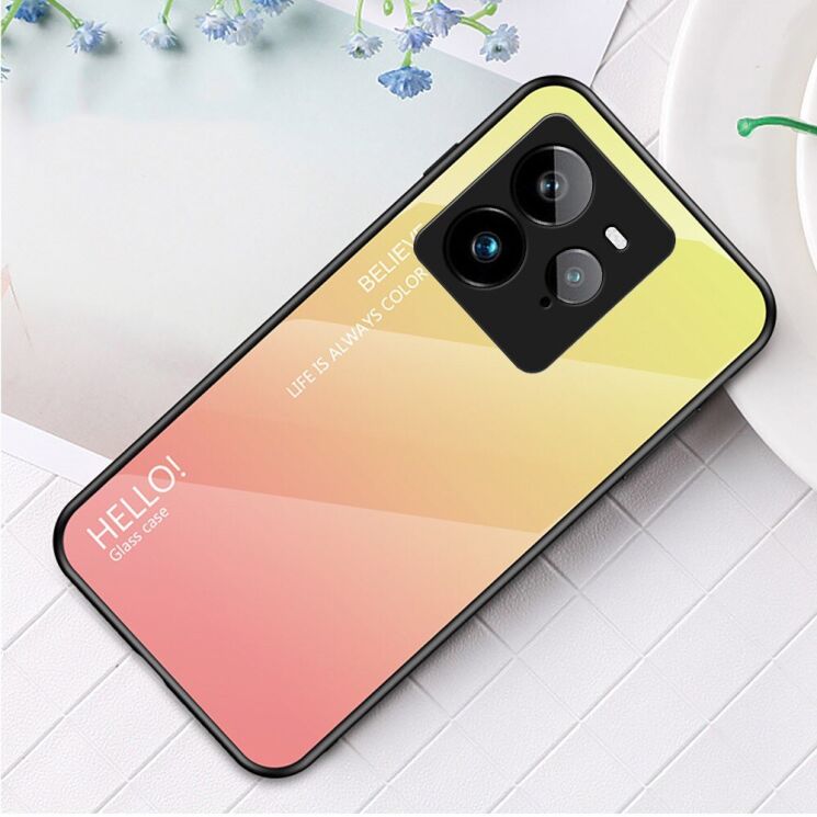 Защитный чехол Deexe Gradient Color для Realme GT 7 Pro - Yellow: фото 2 из 15