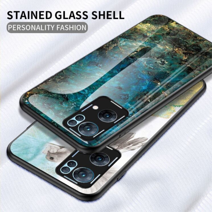 Захисний чохол Deexe Gradient Pattern для OPPO Reno 7 Pro - Black: фото 3 з 9